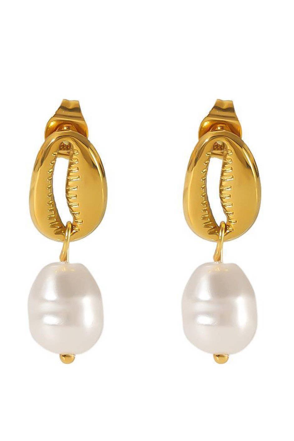 Shell and Pearl Earrings