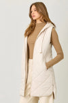 Quilted Long Puffer Vest