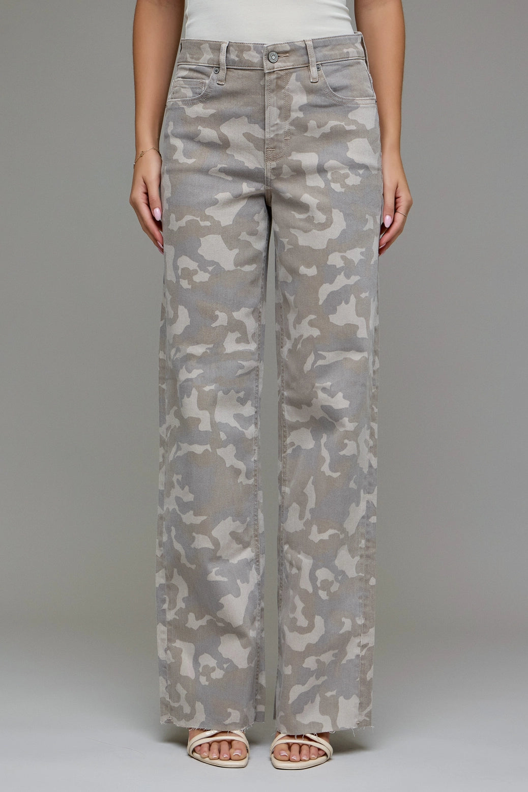 Tan Camo Dad Jeans