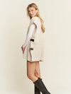 Buckled Oversize Sweater Vest