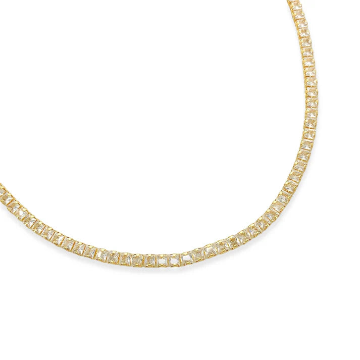 Princess Cut CZ Necklace