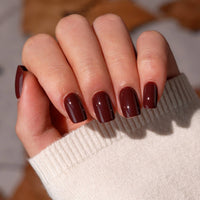 Short Square White Plain Nails - Natural Nude Press On Nails: Power Pink