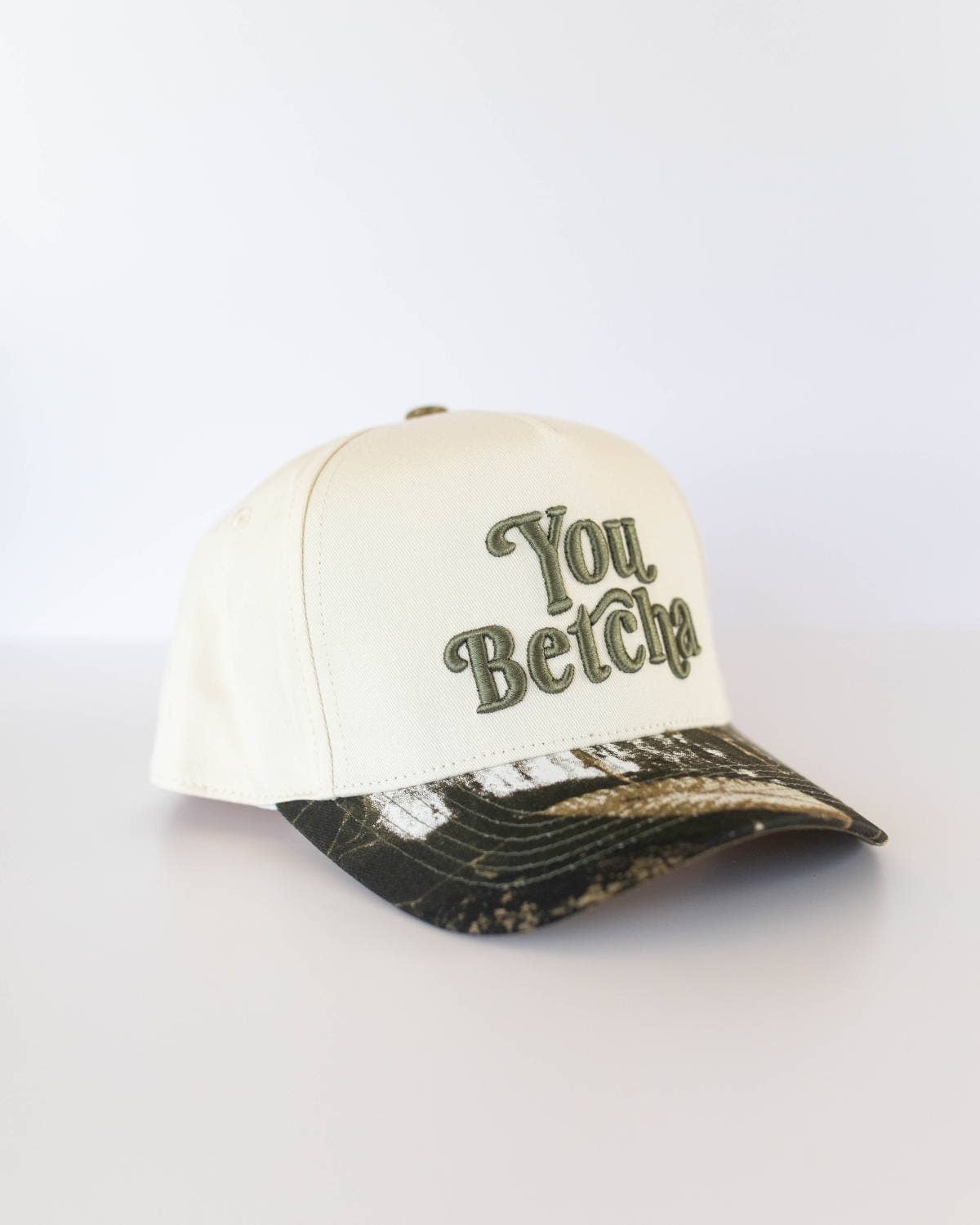 You Betcha Hat - Camo & Cream