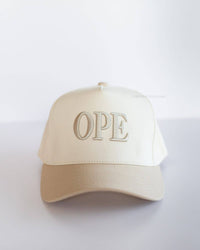 OPE Midwest Unisex Trucker Hat - Khaki & Cream