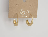 Gold Crescent Hoops