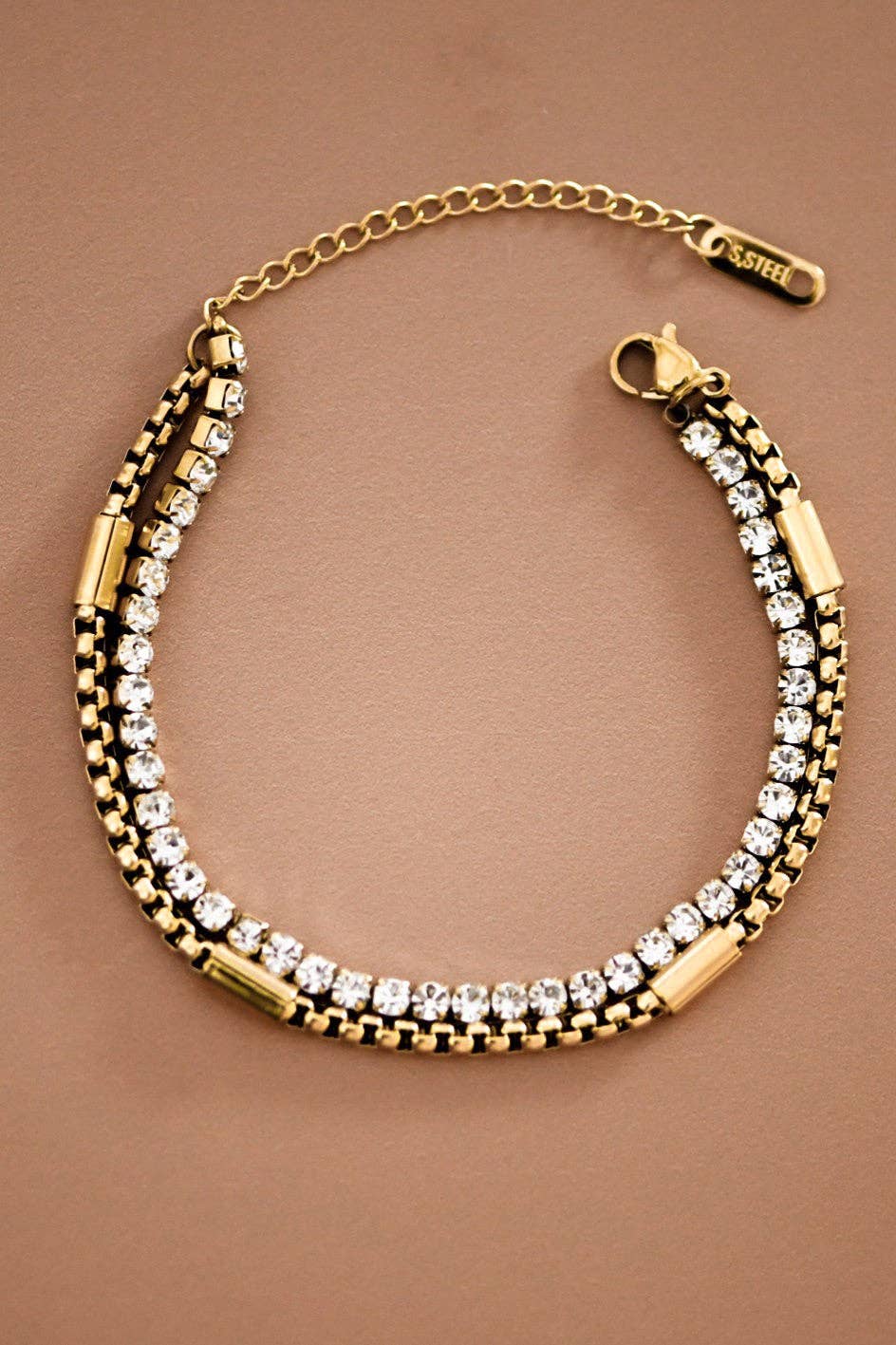 18K Gold Plated Waterproof Stainless Steel Chain Bracelet