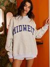 "MIDWEST"/"OPE" Reversible Mockneck Sweatshirt