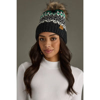 Patterned Pom Hat