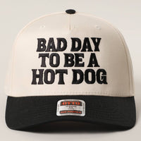 BAD DAY TO BE A HOT DOG Embroidered Trucker Hat : RYL/NATL / One Size