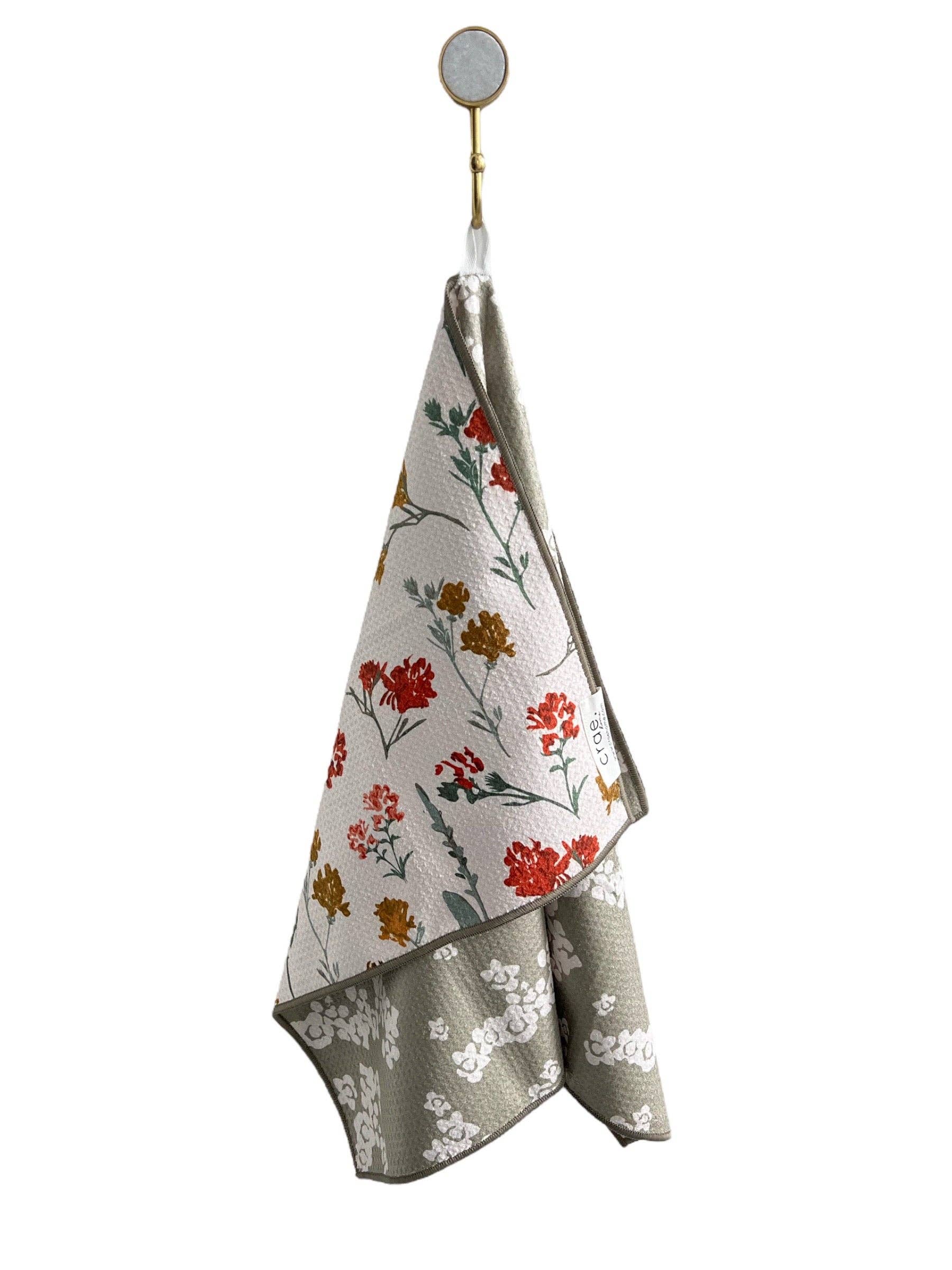 Mallory: Reversible Hand Towel: Cream/Sage / Hand Towel