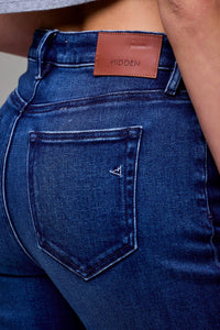 Dark Wash Cuffed  31" Inseam Straight Jean: