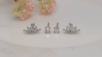Silver Two Pair Set Studs