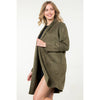 Suede Coat: OLIVE