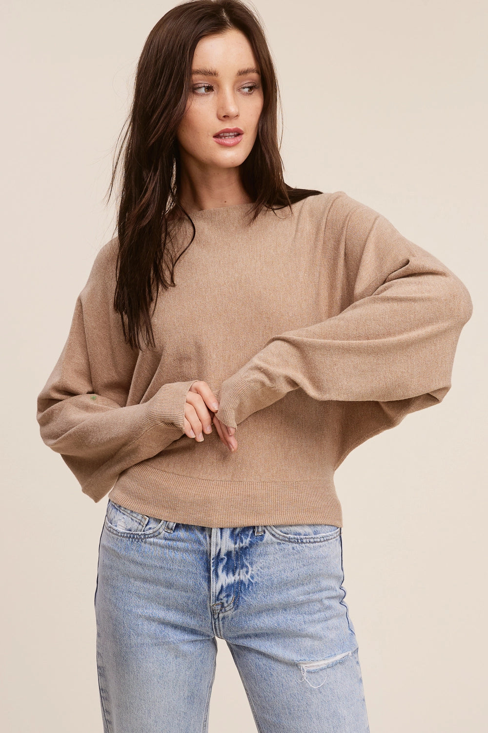 Cashmere Blend Dolman Top