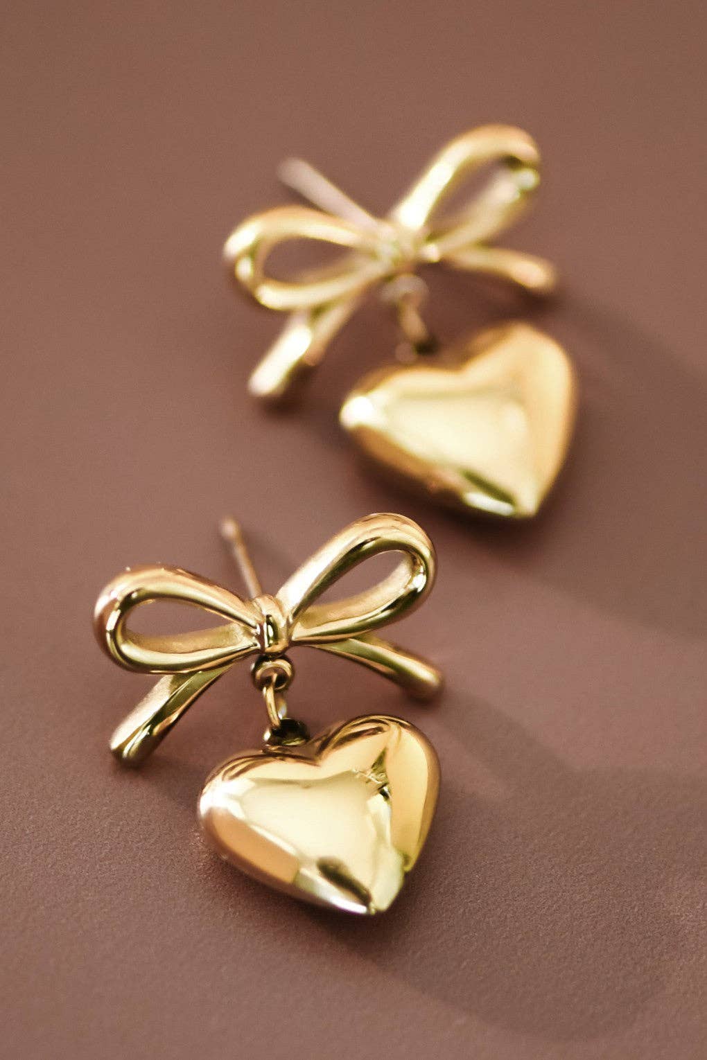Bow and Heart Earrings