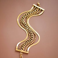 18K Gold Plated Waterproof Stainless Steel Chain Bracelet