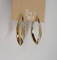 Twisted Design Hoop Earrings