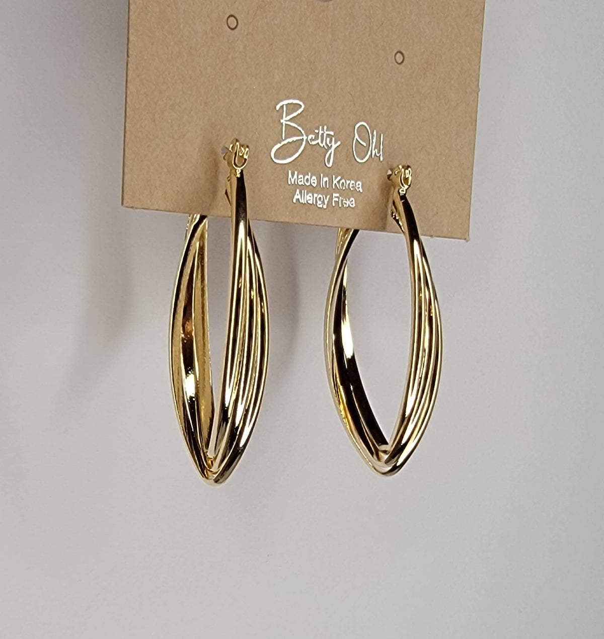 Twisted Design Hoop Earrings