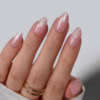 Summer Beach Blue Fake Nails-3D Starfish Shell French Design: Dotted Overalls