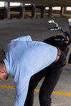 Hustle Sport Shirt - Long Sleeve - Light Blue Banker Stripe: Slim / XL