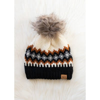 Patterned Pom Hat
