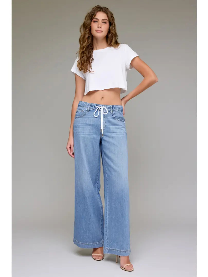 Super Soft Elastic Waistband Wide Leg