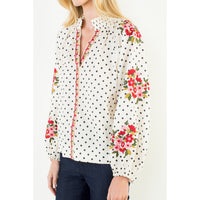 Polk a dot Woven Top