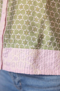 Button Down Floral Embroidered Top