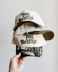 You Betcha Hat - Camo & Cream