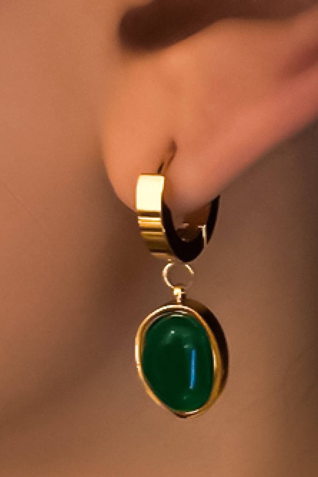 Green Stone Huggies
