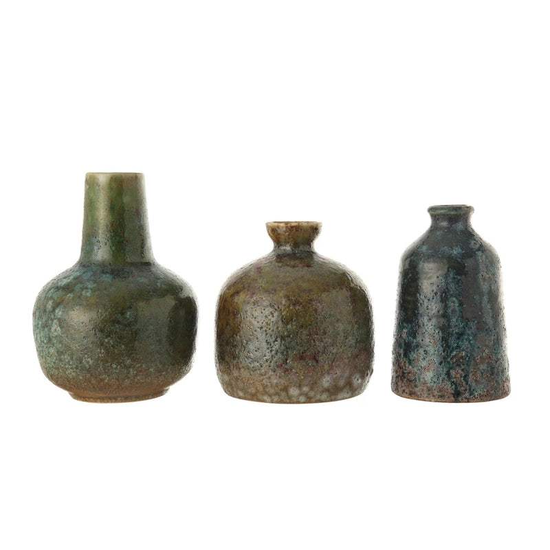Green Stoneware Vases