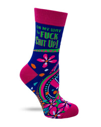 On My Way to Fuck Shit Up Women's Crew Socks