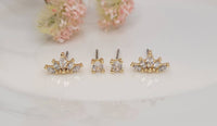 Gold Two Pair Set Studs