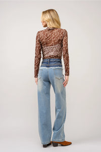 Boot Stitch Mesh Top