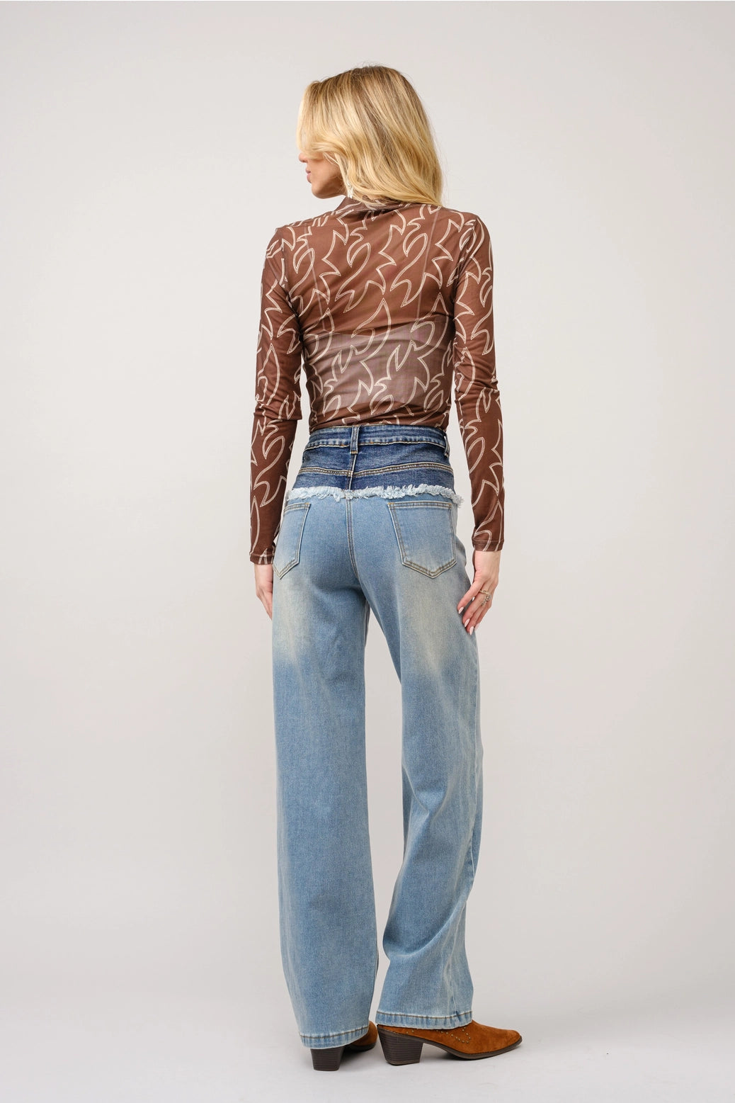 Boot Stitch Mesh Top