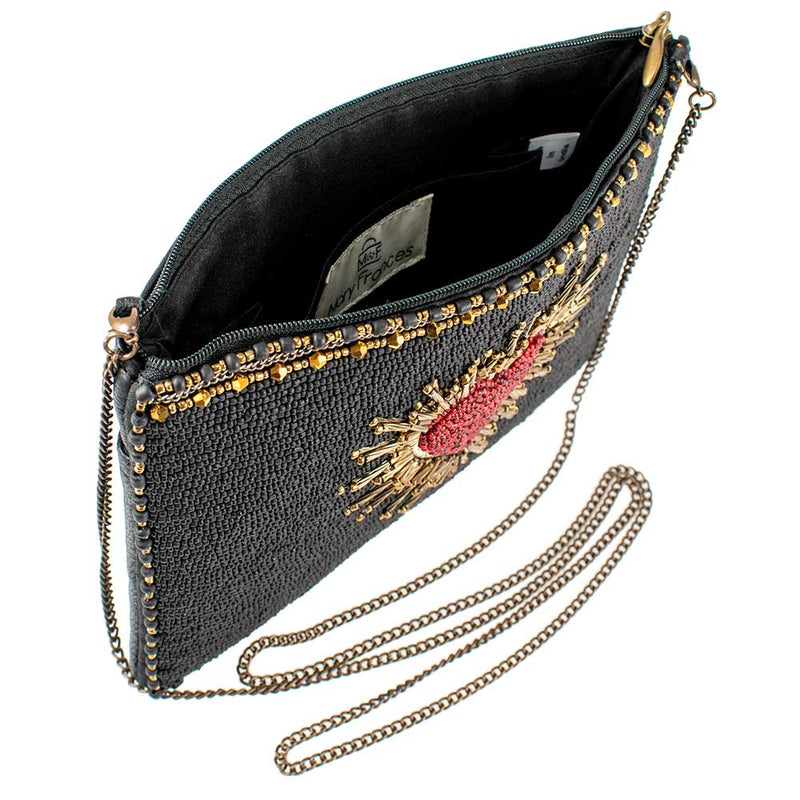 Affection Heart Mini beaded red heart Crossbody Handbag