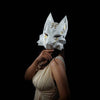 Futuristic Fox Origami Mask - White