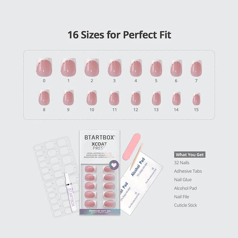 Short Square French Tip Nails - Wedding Press On Nails Bulk: Steadfast Vow