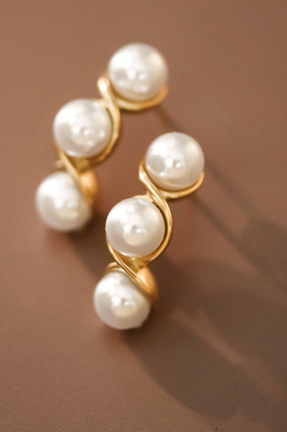 Triple Pearl Earrings