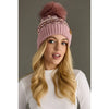 Pink Patterned Pom Hat