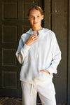 MODAL POLY SPAN QUARTER ZIP HODDIE JACKET