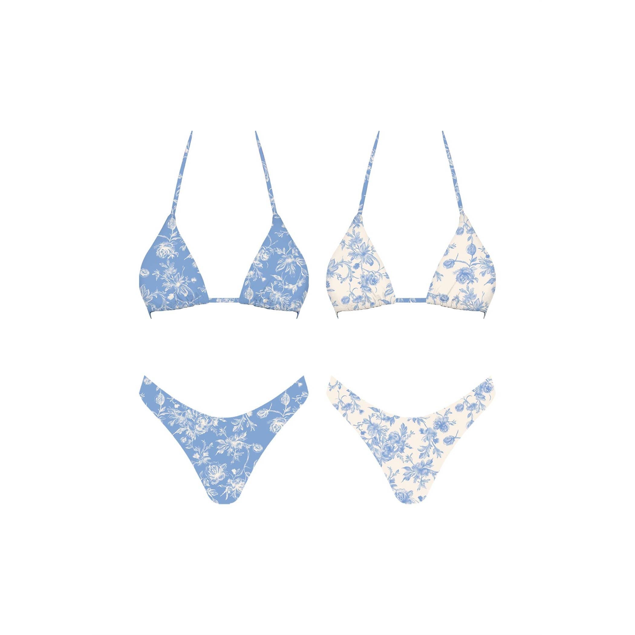 Jane Reversible Bikini Set: FLORAL