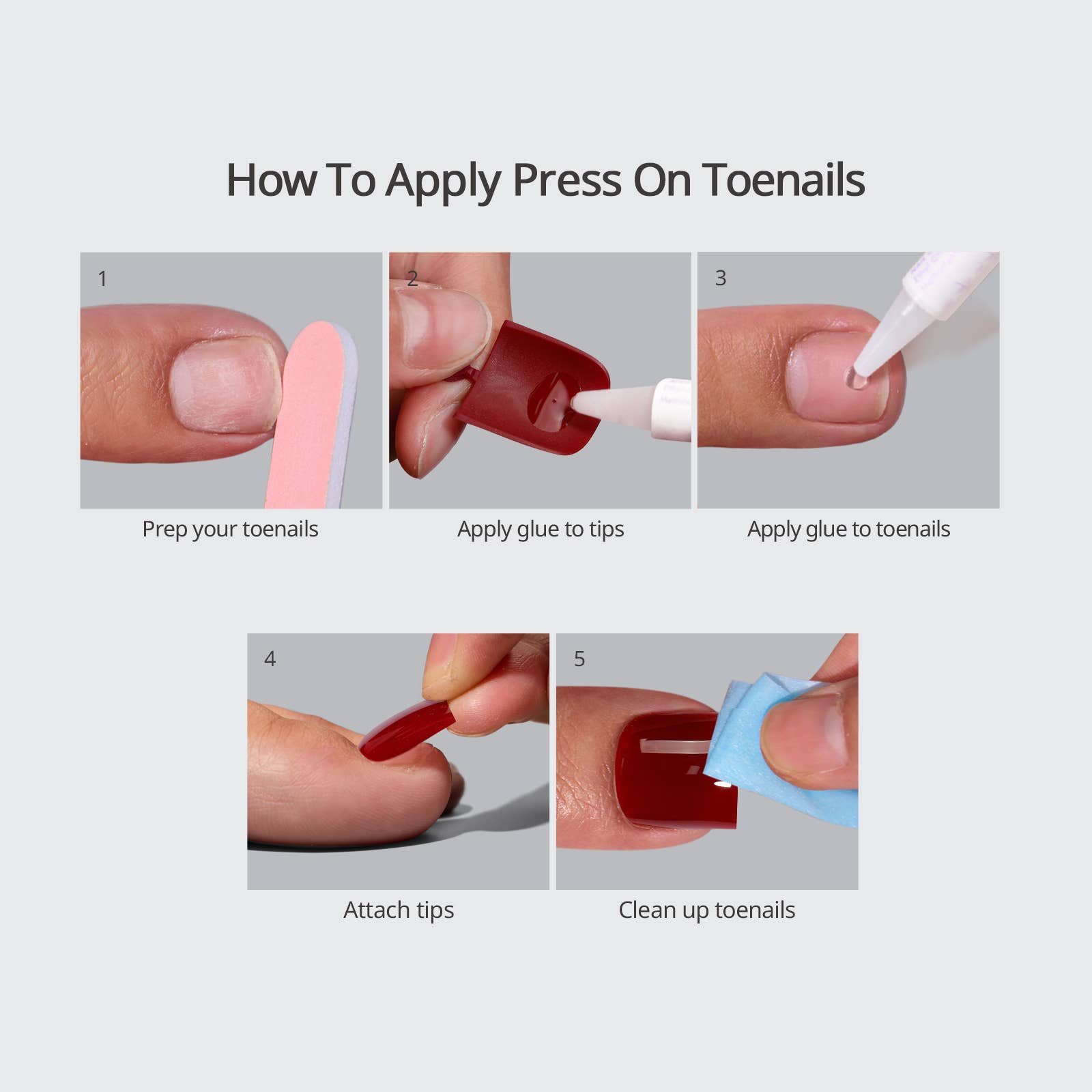 Purple Square Press On Nails