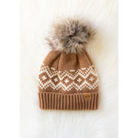 Patterned Pom Hat