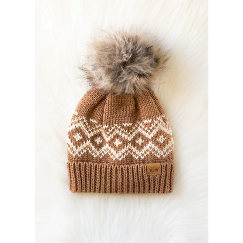 Patterned Pom Hat