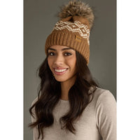 Patterned Pom Hat