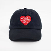World's Okayest Mom Baseball 100% Cotton Baseball Hat