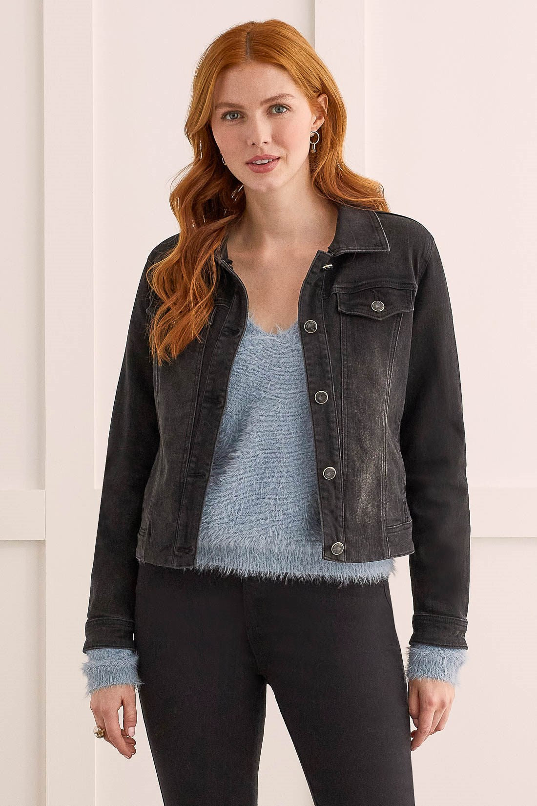 Fancy Collar Denim Jacket