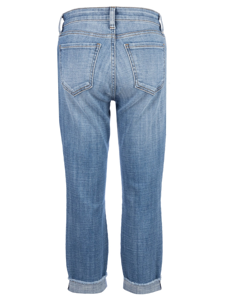 Amy Mid Rise Crop Straight Leg