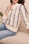 Cable Knit 3/4 Sleeve Sweater